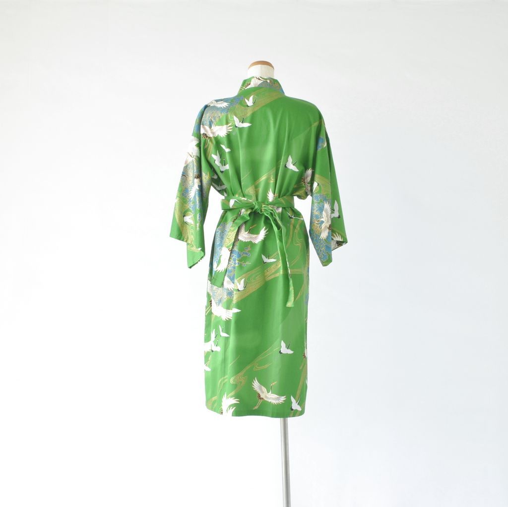 Japanese Kimono Women's Cotton Knee-length "Crane"