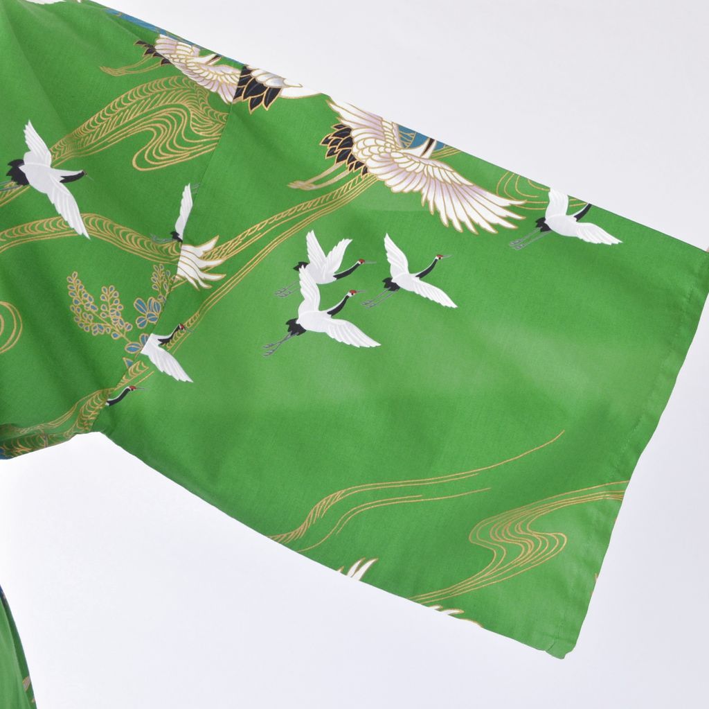 Japanese Kimono Women's Cotton Knee-length "Crane"