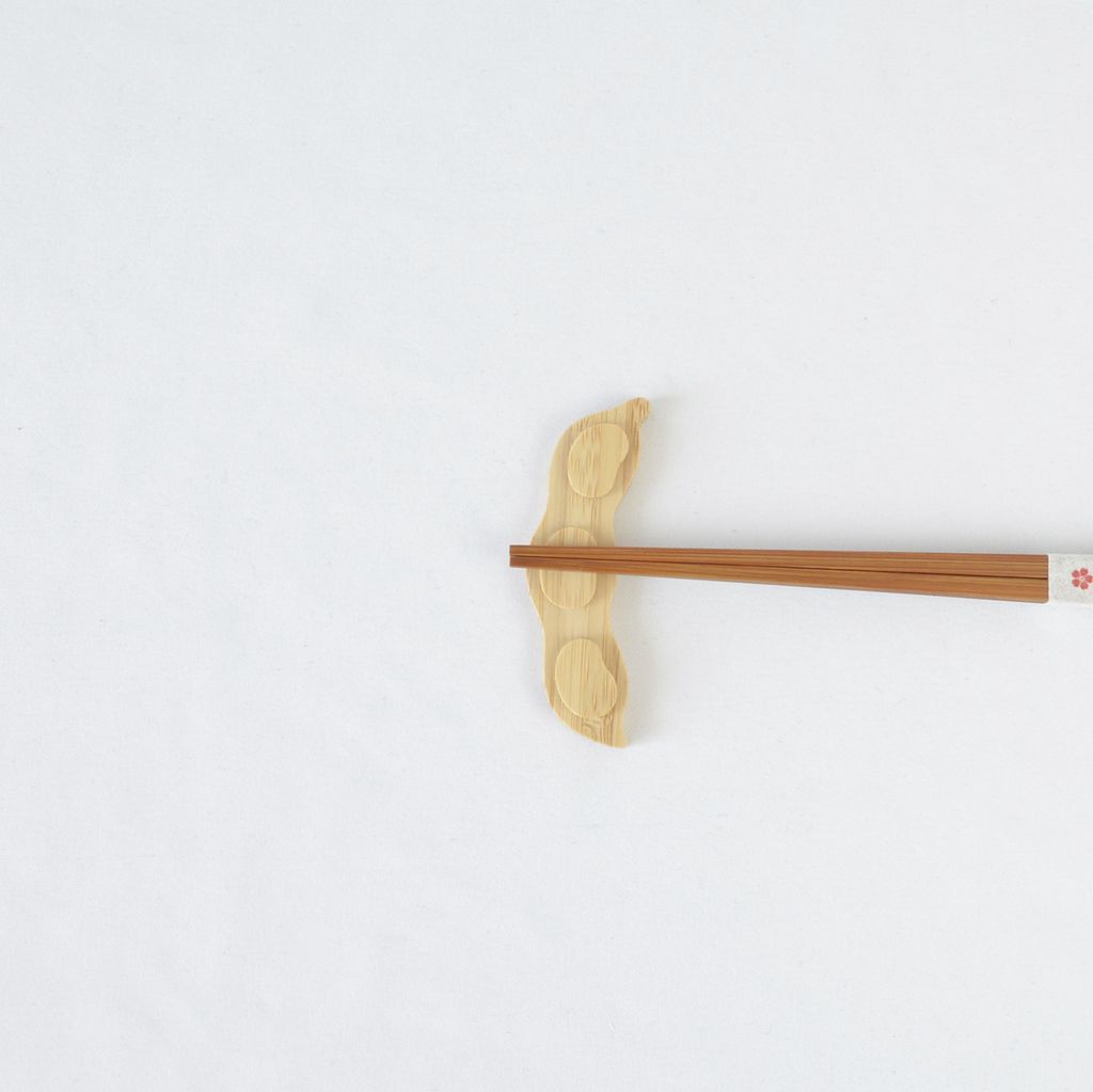 Bamboo Chopstick rest 5pcs set "Pea pod"