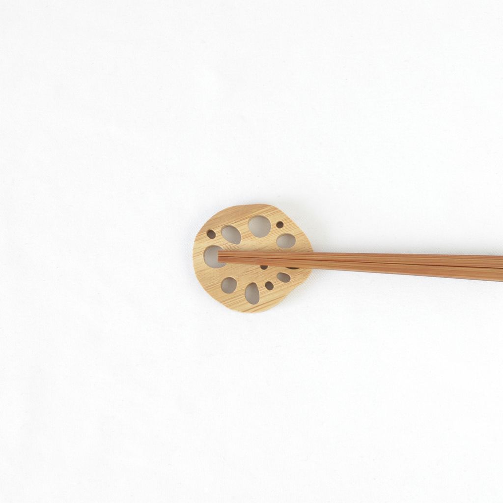 Bamboo Chopstick rest 5pcs set "Lotus root"