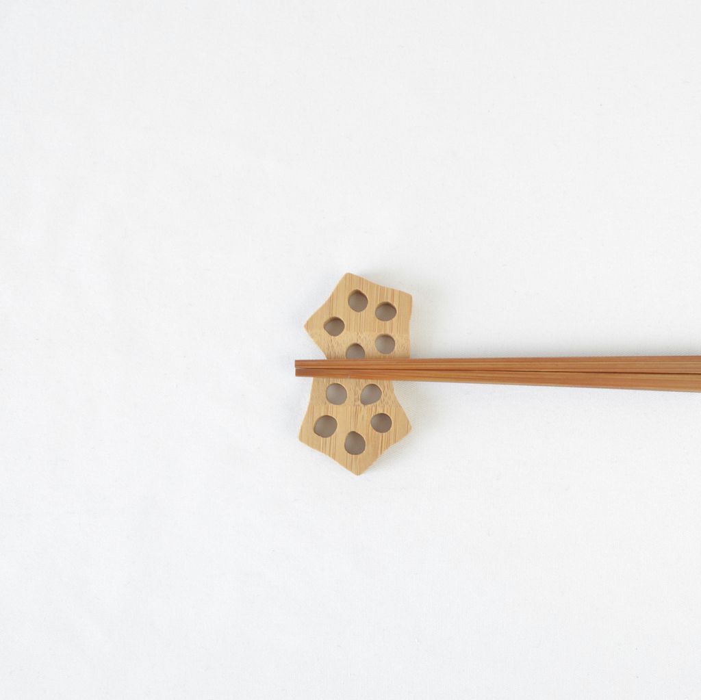 Bamboo Chopstick rest 5pcs set "Vegetables"