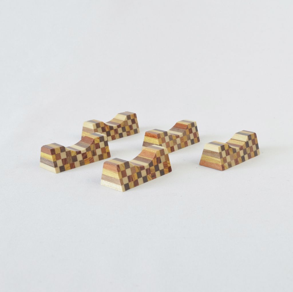 Hakone Yosegi Chopstick rest 5pcs set "Stripe"