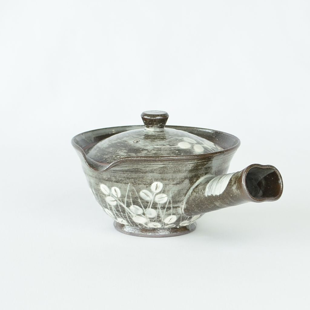 Kiyomizu ware Tea pot & Cup set "Hagi gasane"