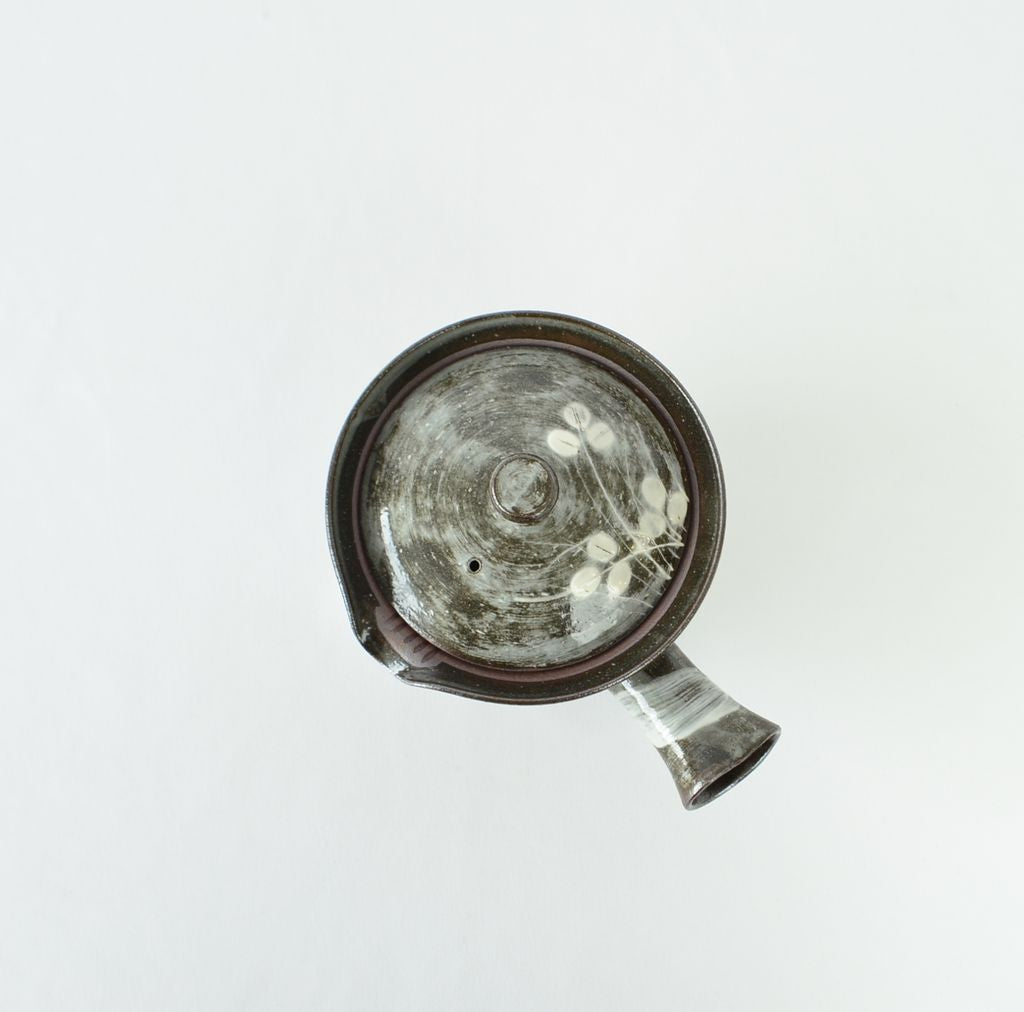 Kiyomizu ware Tea pot & Cup set "Hagi gasane"