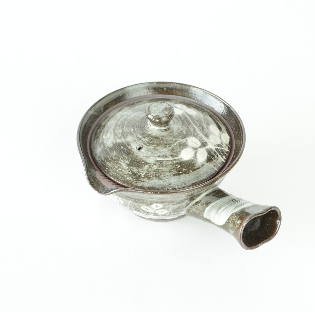 Kiyomizu ware Tea pot & Cup set "Hagi gasane"