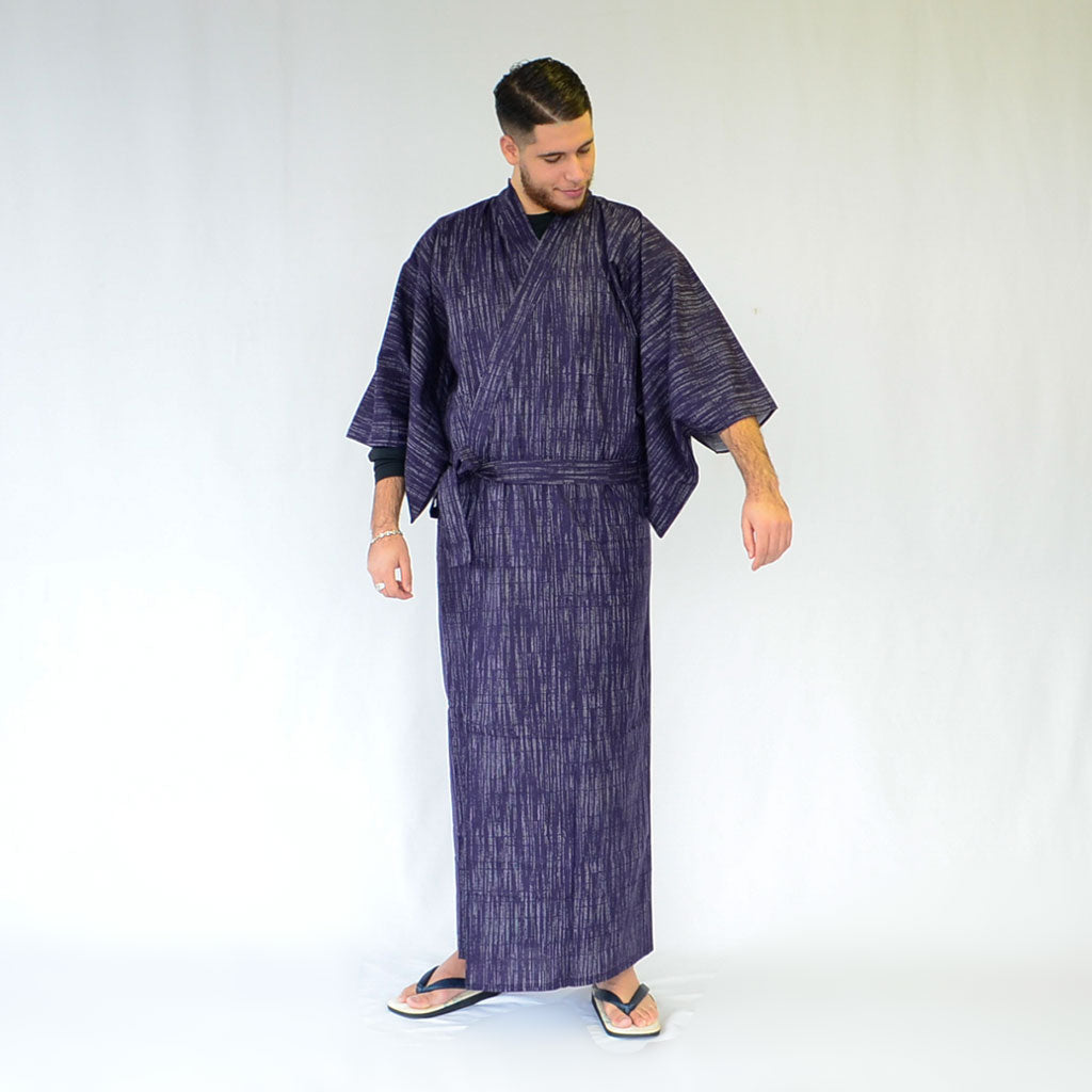 Japanese Yukata Men’s Cotton "Kasuri"