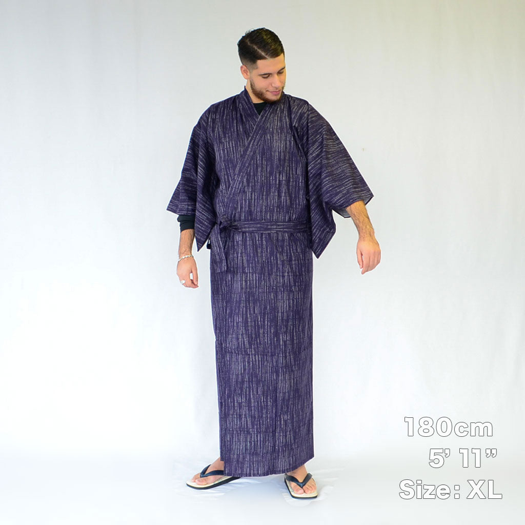 Japanese Yukata Men’s Cotton "Kasuri"