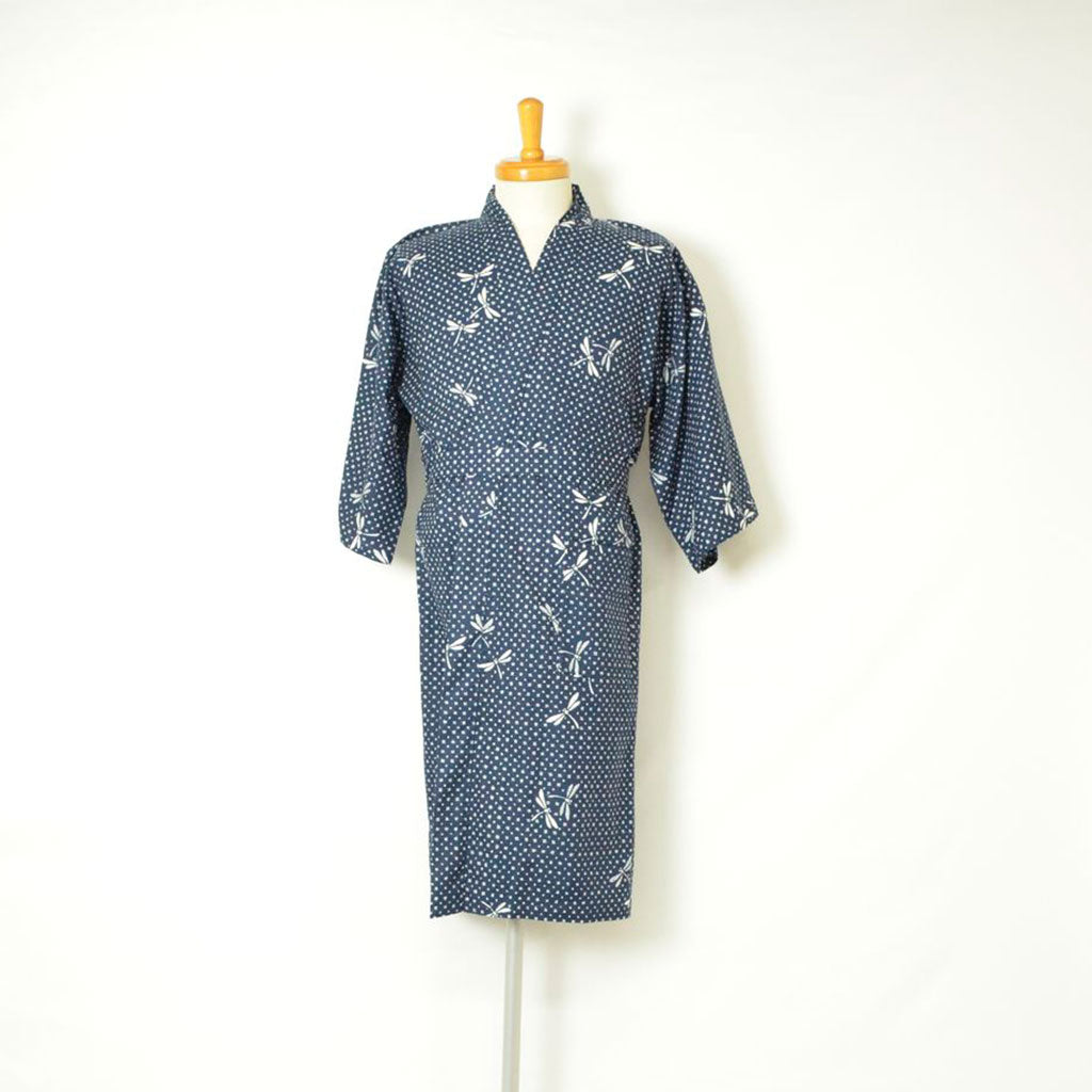 Japanese Yukata Unisex Cotton Knee-length "Dragonfly"