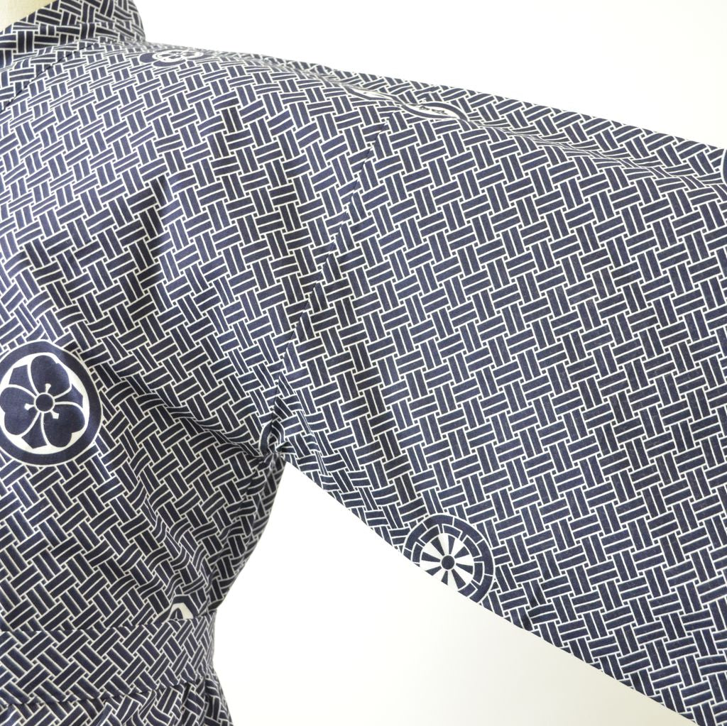 Japanese Yukata Unisex Cotton Knee-length "Crest"