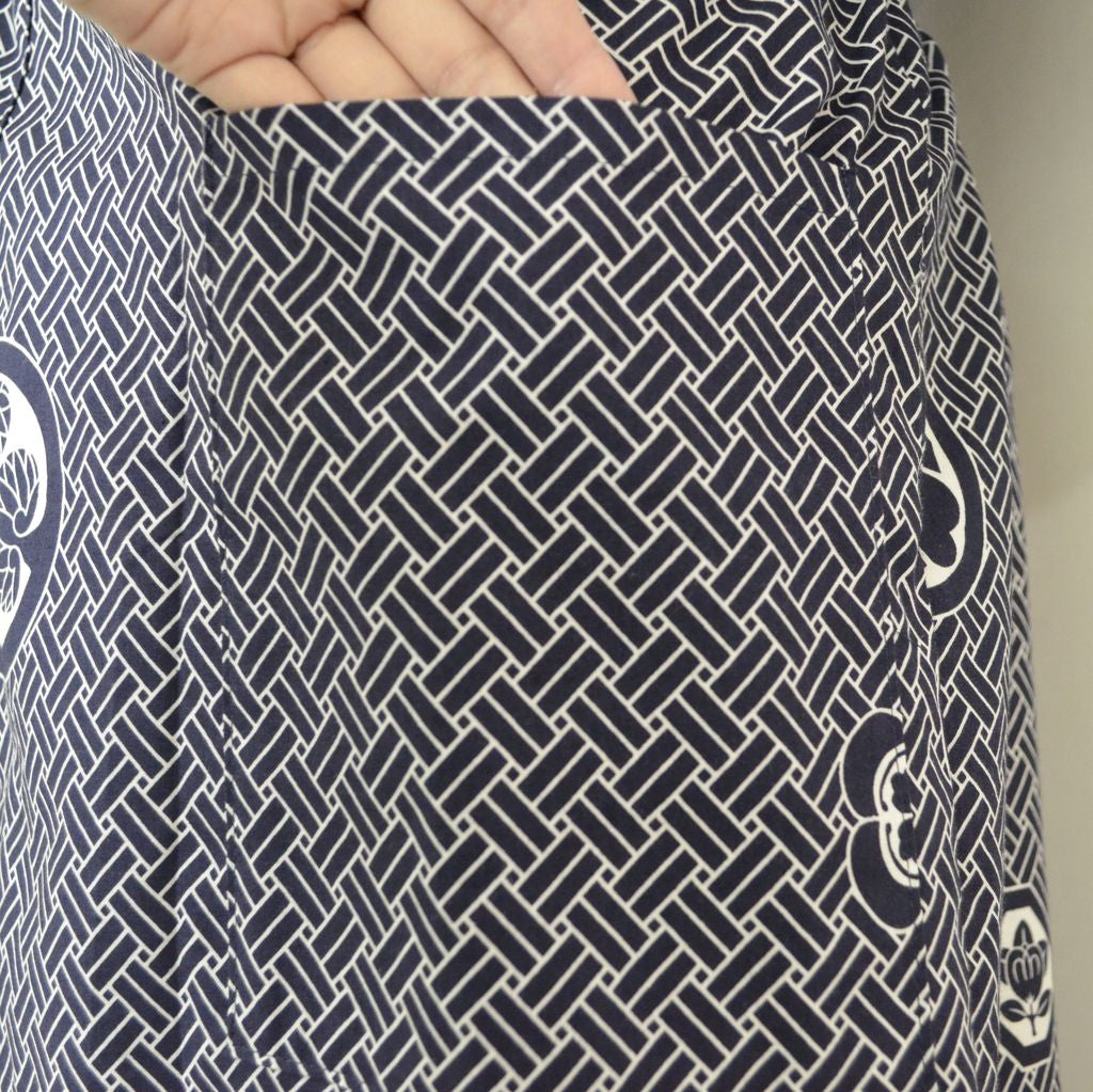 Japanese Yukata Unisex Cotton Knee-length "Crest"