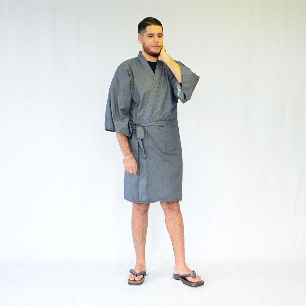 Japanese Yukata Unisex Cotton Knee-length "Fundo pattern"