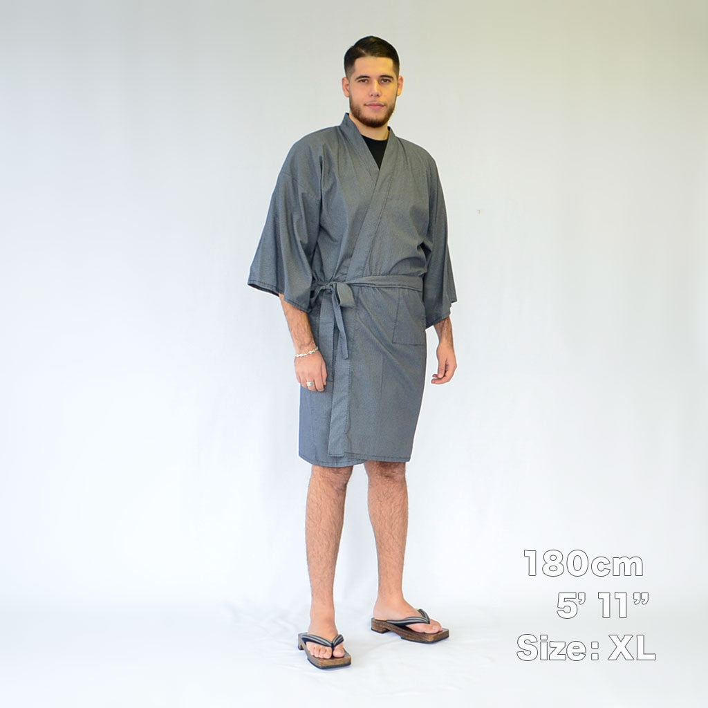 Japanese Yukata Unisex Cotton Knee-length "Fundo pattern"