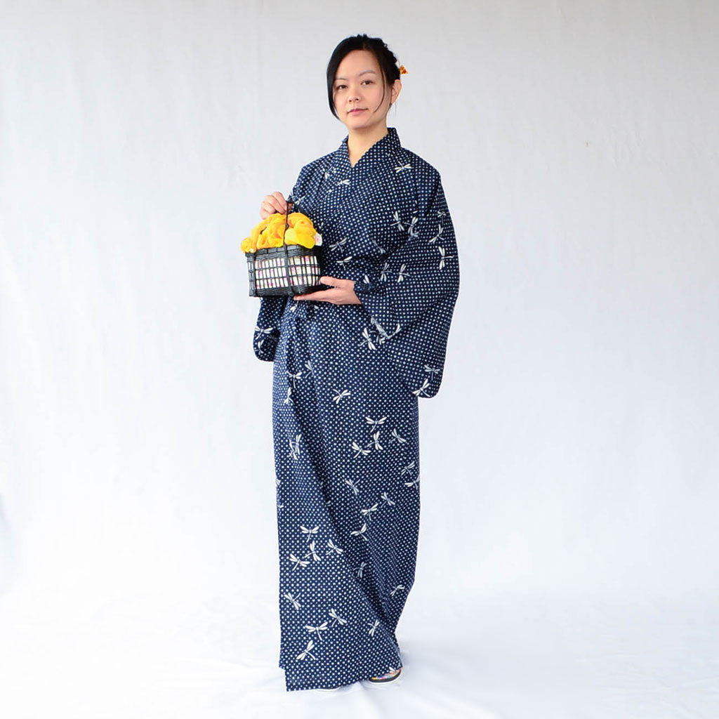 Japanese Yukata Women's Cotton "Dragonfly"