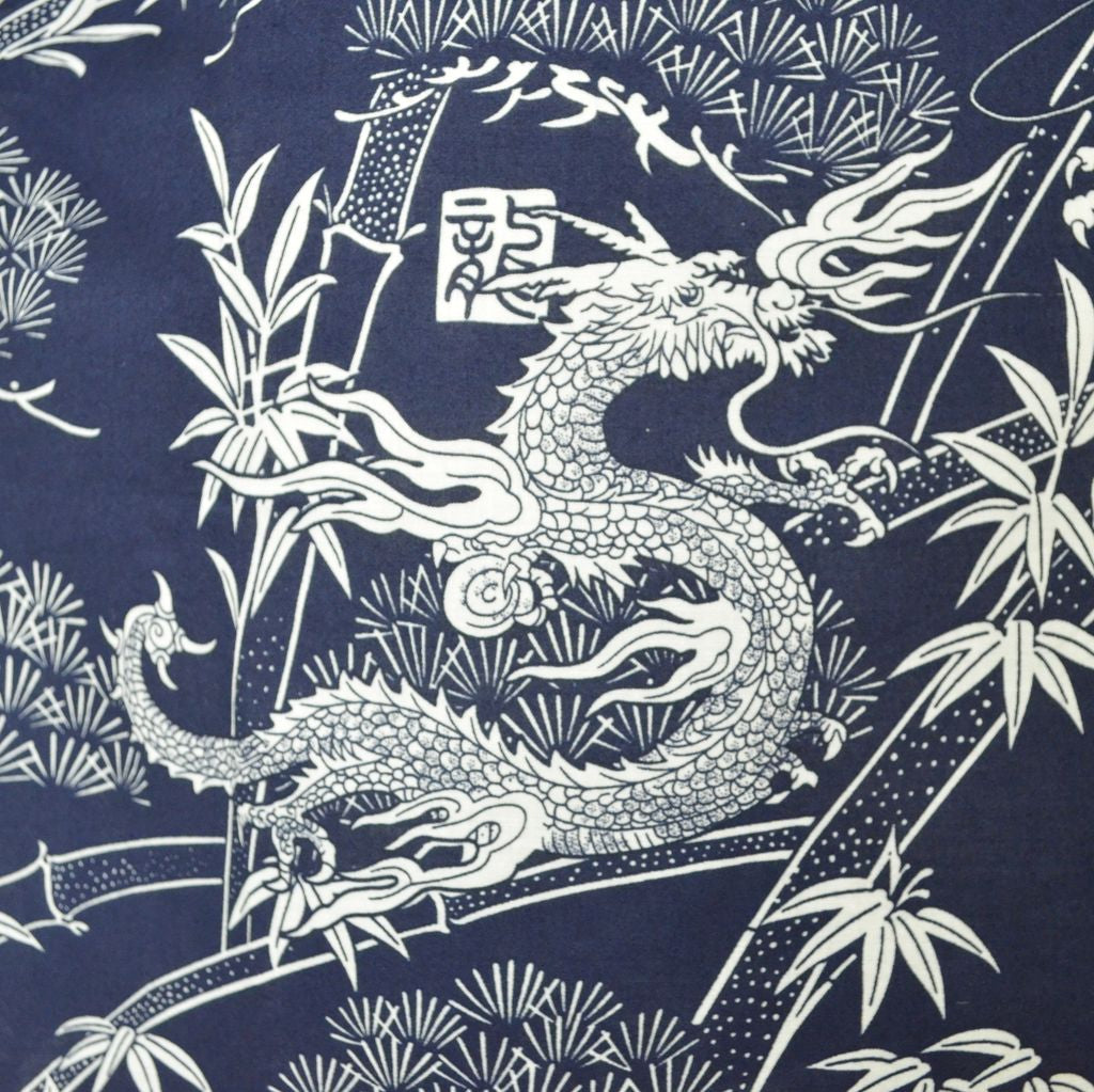 Japanese Yukata Unisex Cotton Knee-length "Pine Bamboo and Dragon"