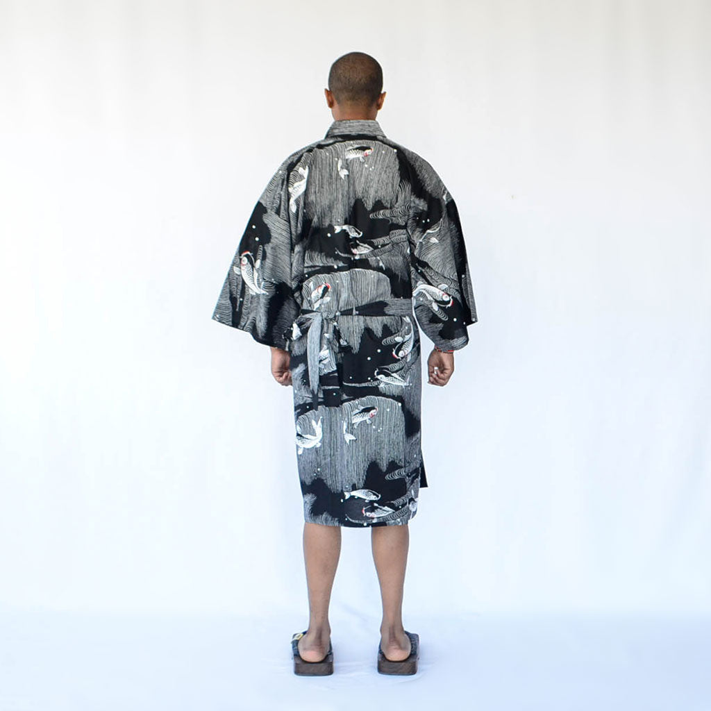 Japanese Yukata Unisex Cotton Knee-length "Carp"