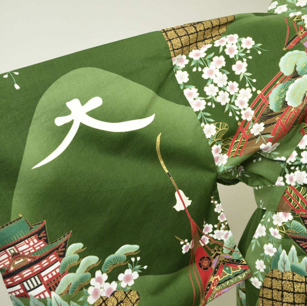Japanese Colorful Yukata Women's Cotton "Mt. Daimonji"