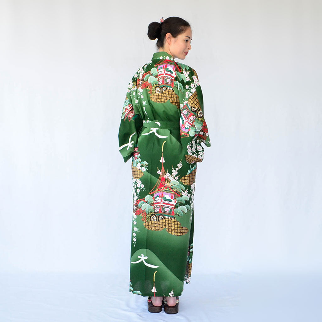 Japanese Colorful Yukata Women's Cotton "Mt. Daimonji"