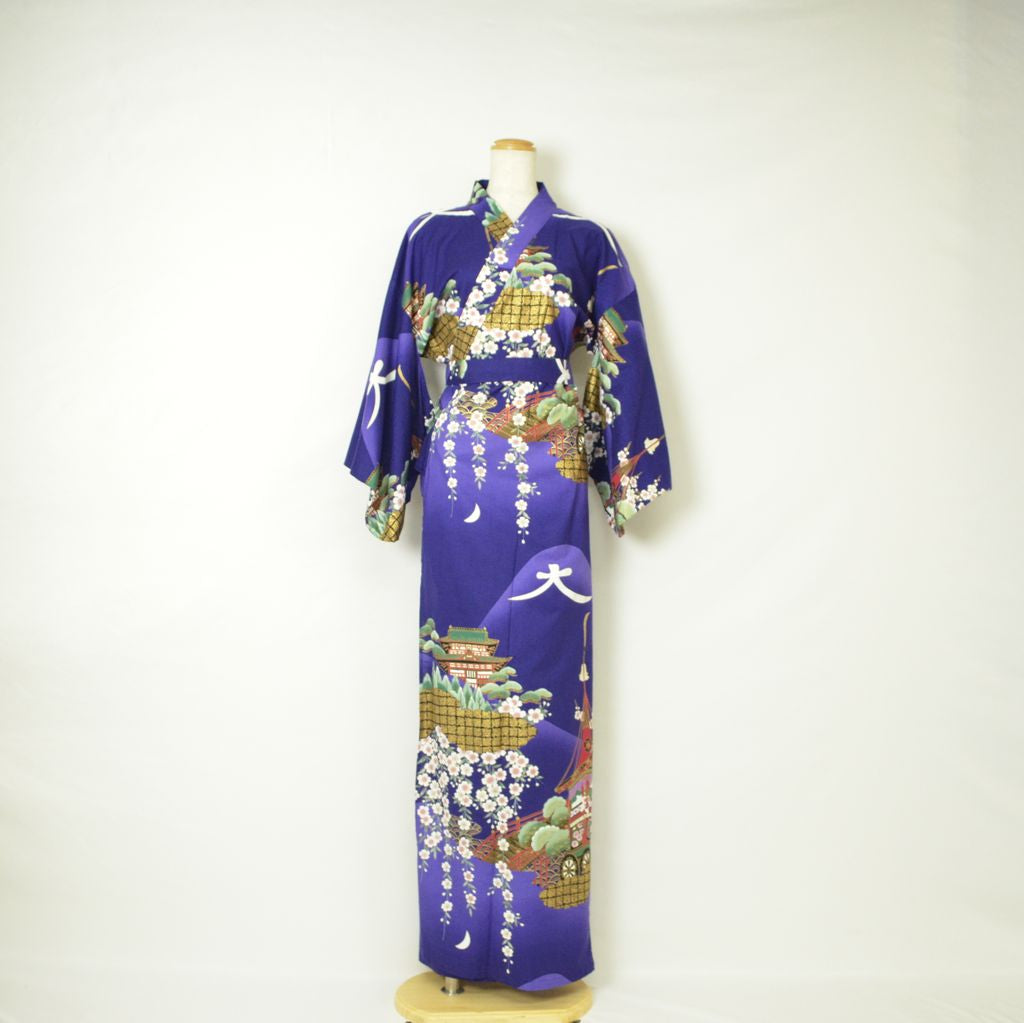 Japanese Colorful Yukata Women's Cotton "Mt. Daimonji"