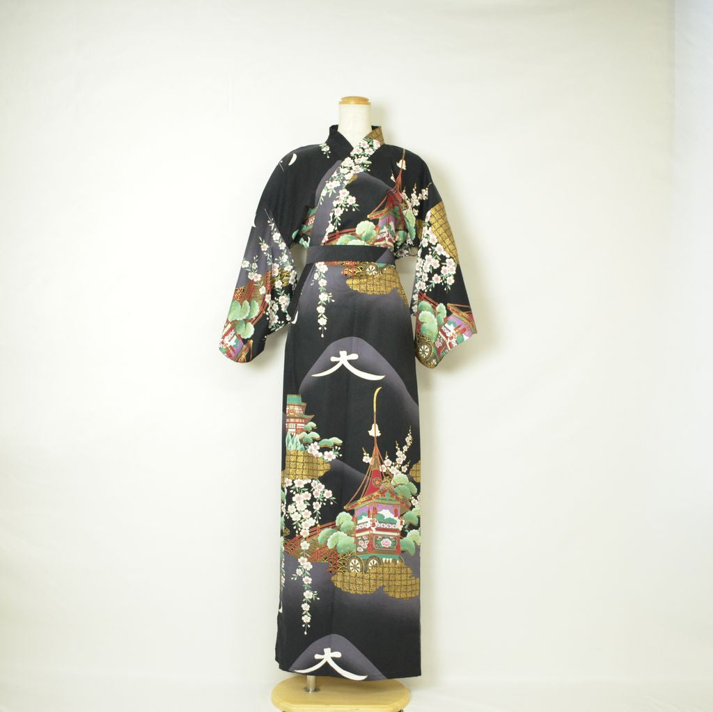 Japanese Colorful Yukata Women's Cotton "Mt. Daimonji"