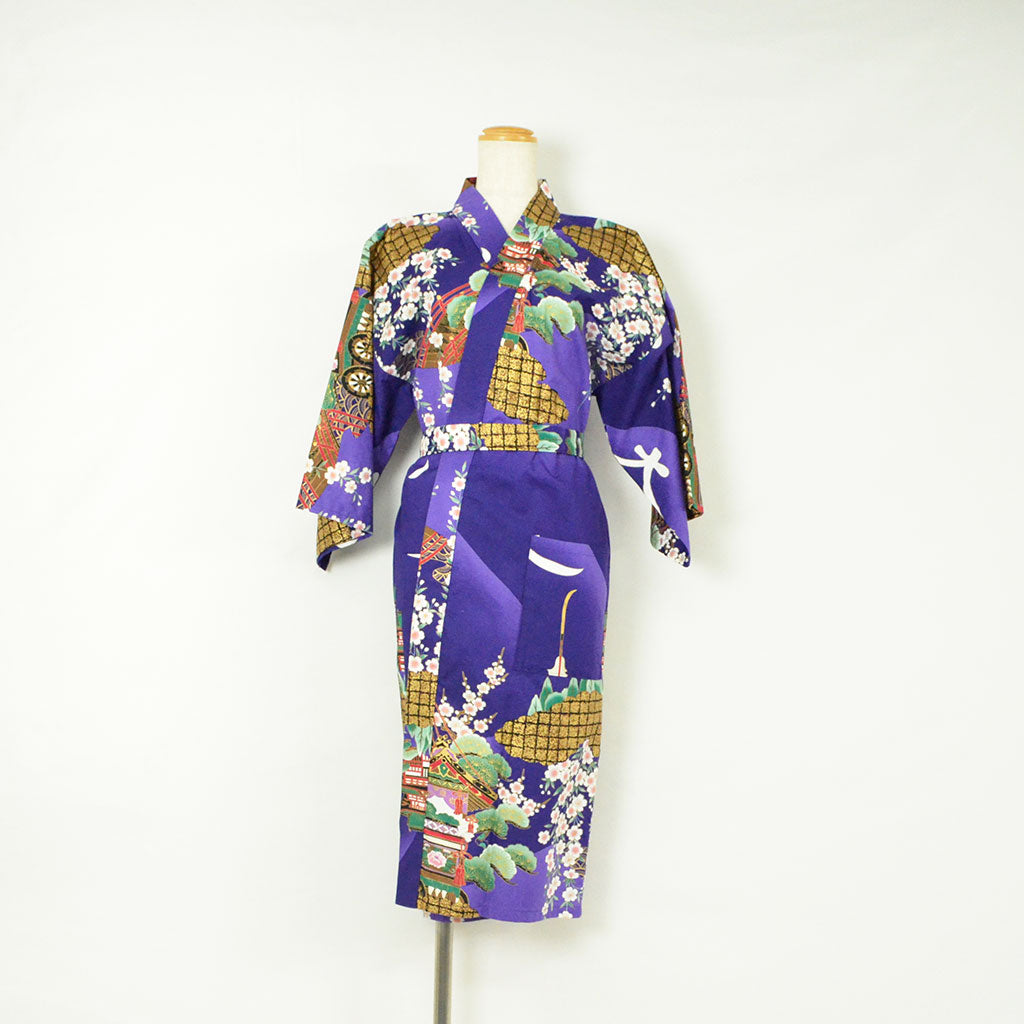 Japanese Colorful Yukata Women's  Cotton Knee-length "Mt. Daimonji"