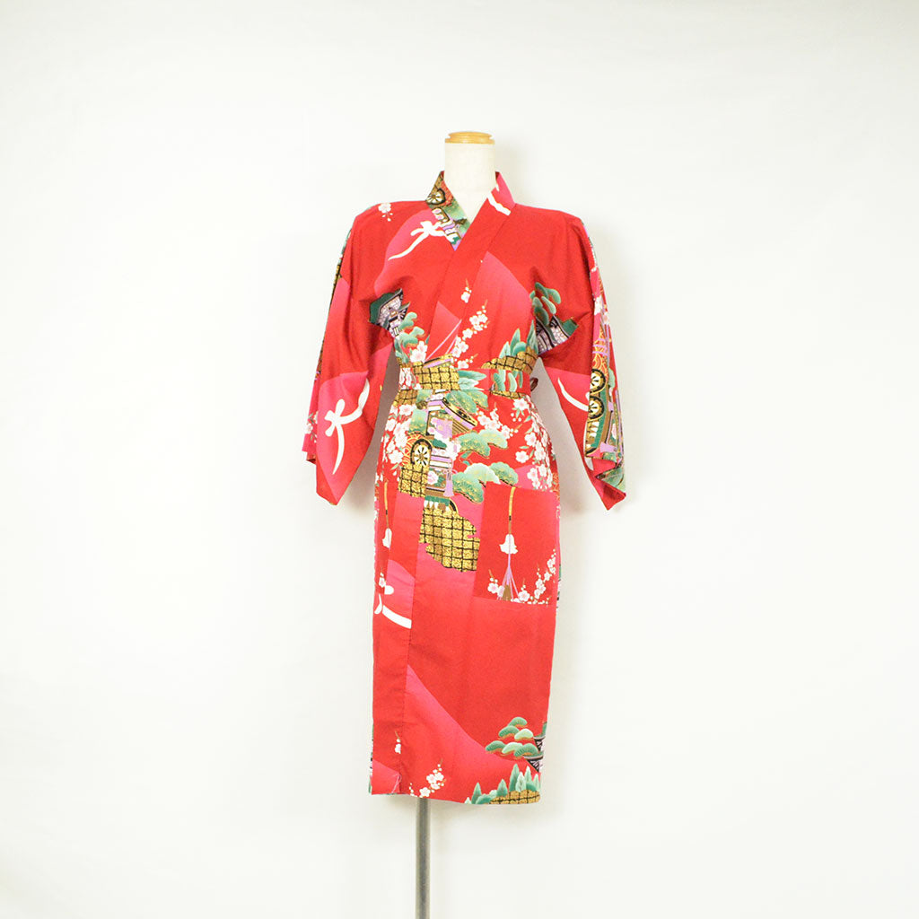 Japanese Colorful Yukata Women's  Cotton Knee-length "Mt. Daimonji"