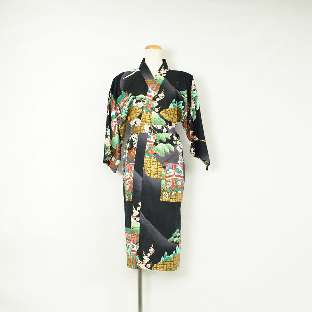 Japanese Colorful Yukata Women's Cotton Knee-length "Mt. Daimonji"