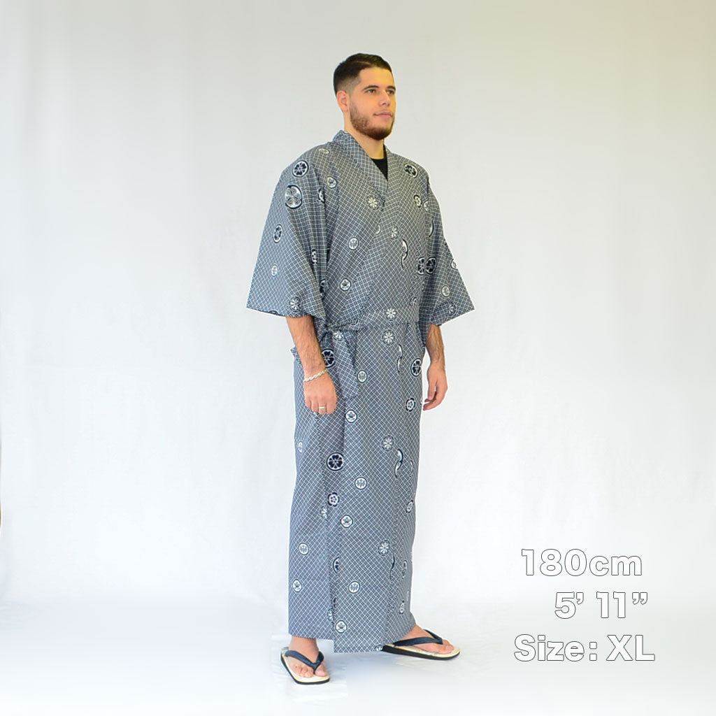 Japanese Yukata Men’s Cotton "Crest"