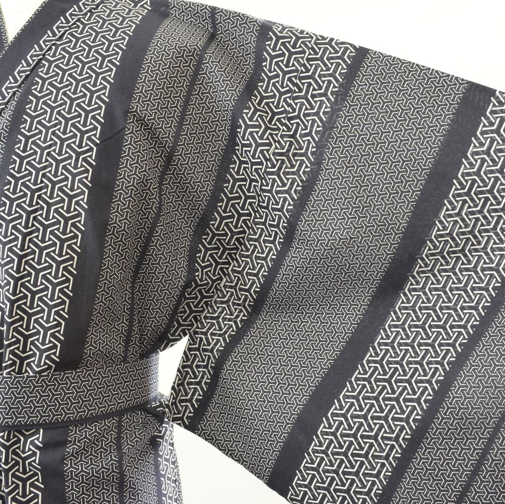 Japanese Yukata Men’s Cotton "Hexagonal Pattern"