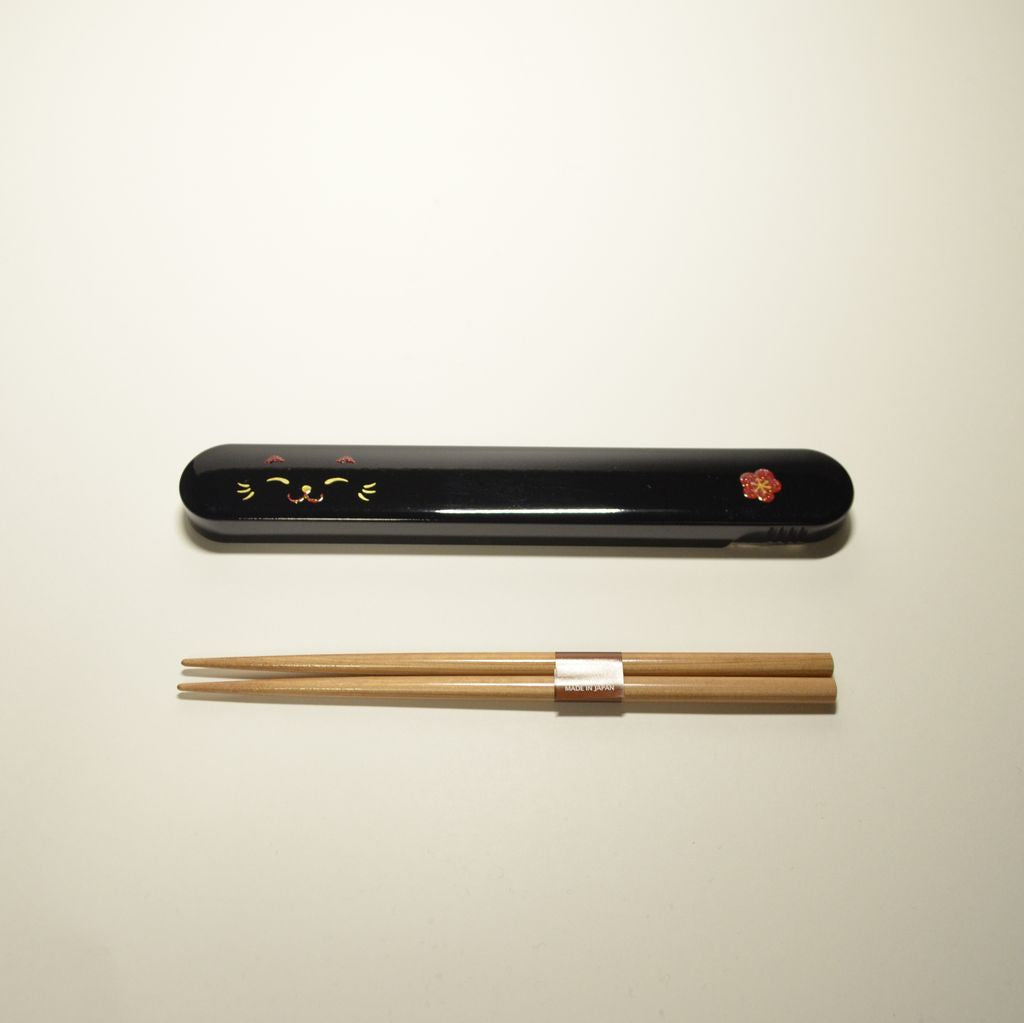 Bento Box and Chopsticks Set "Cat"