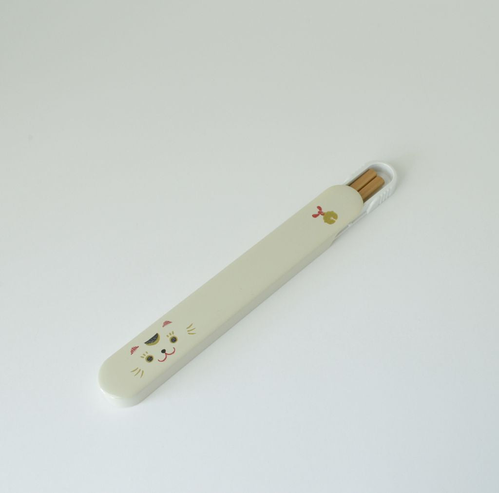 Bento Box and Chopsticks Set "Maneki-Neko"