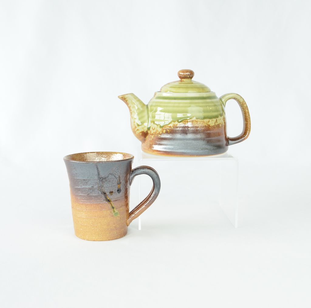 Shigaraki ware Tea Pot & Mug set