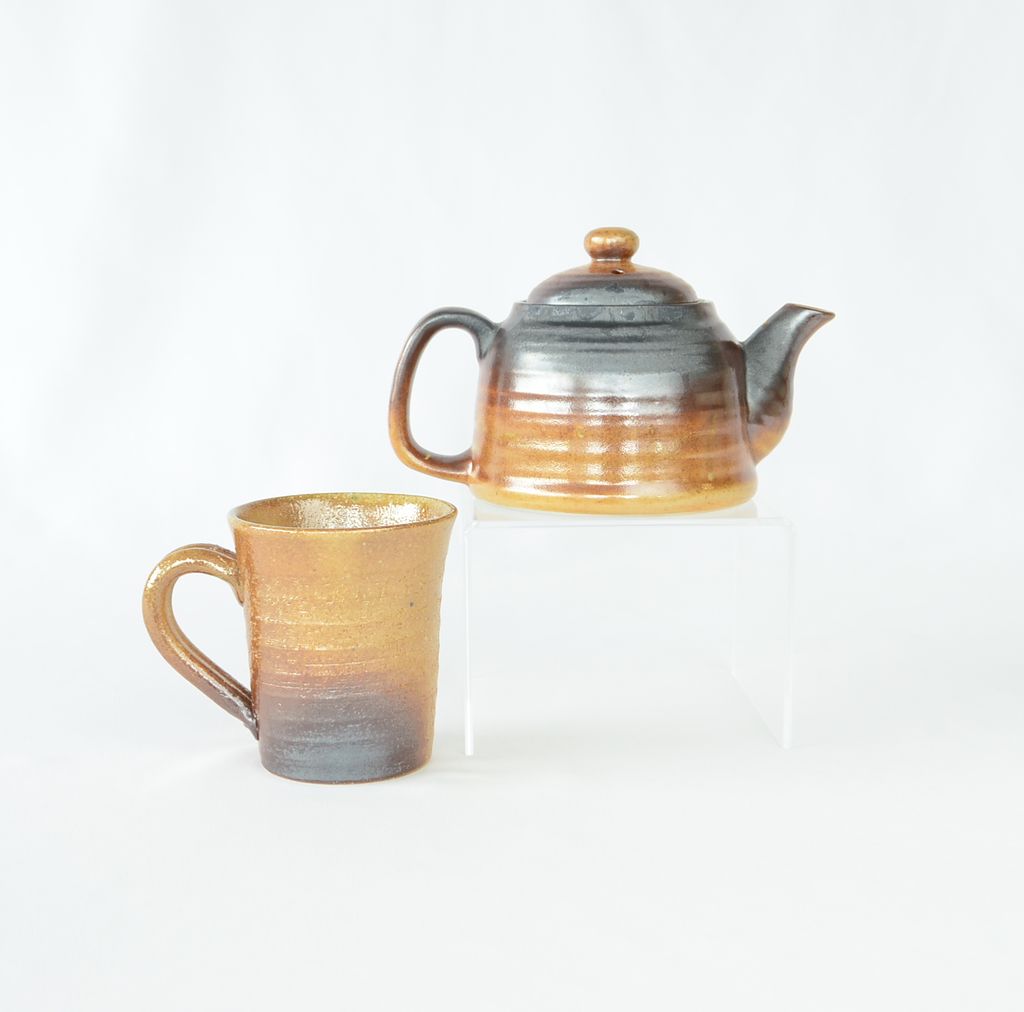 Shigaraki ware Tea Pot & Mug set