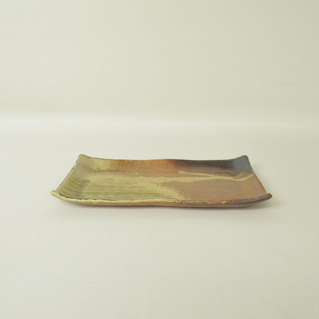 Shigaraki Ware Rectangular Plate "Country-style"