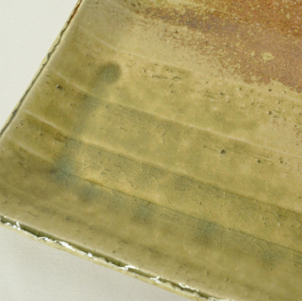 Shigaraki Ware Rectangular Plate "Country-style"