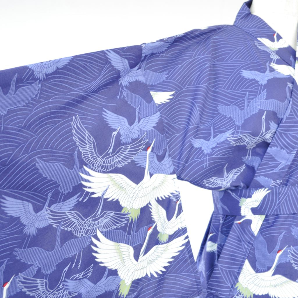 Japanese Yukata Women's Cotton "Colorful Crane"