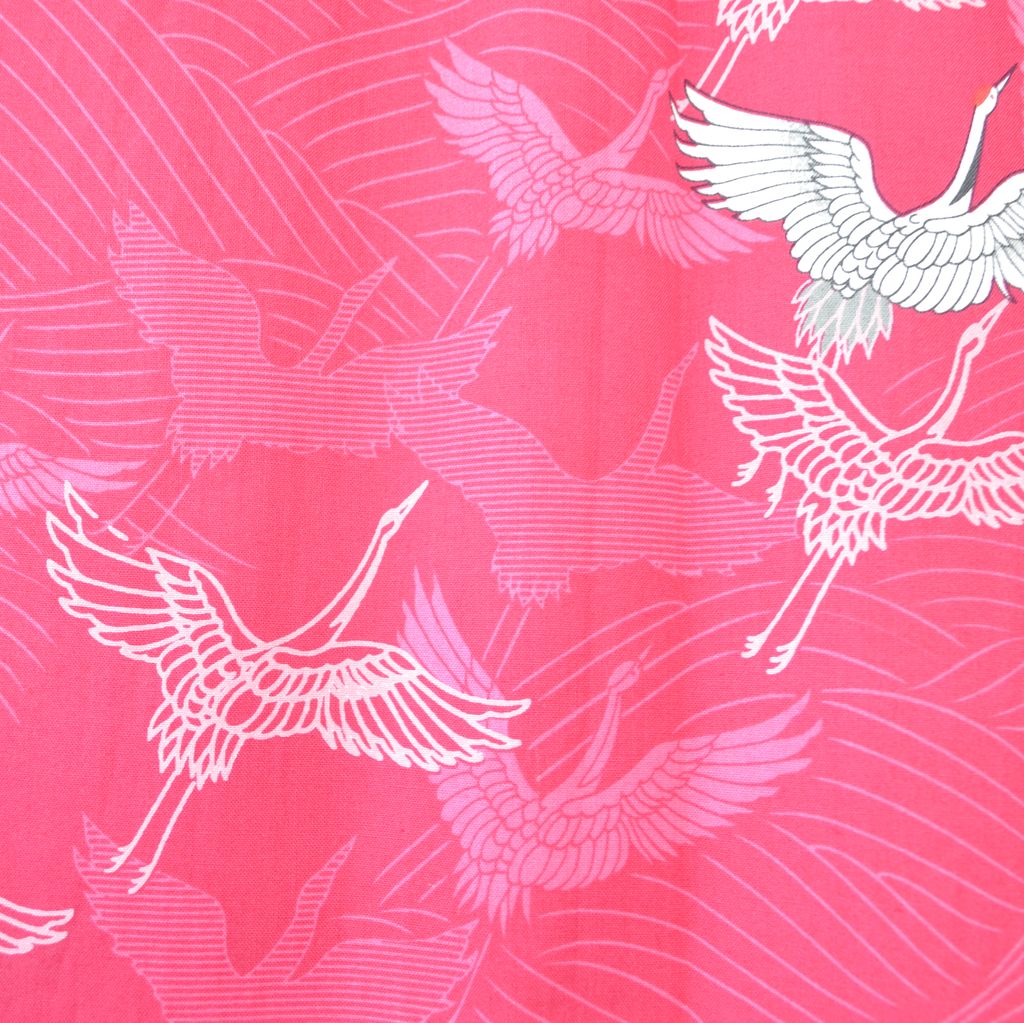 Japanese Yukata Women's Cotton "Colorful Crane"