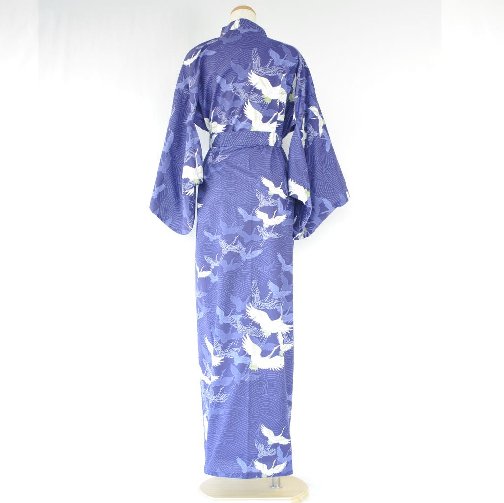 Japanese Yukata Women's Cotton "Colorful Crane"