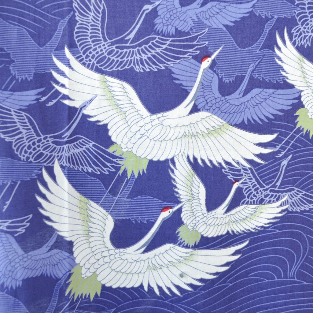 Japanese Yukata Women's Cotton "Colorful Crane"
