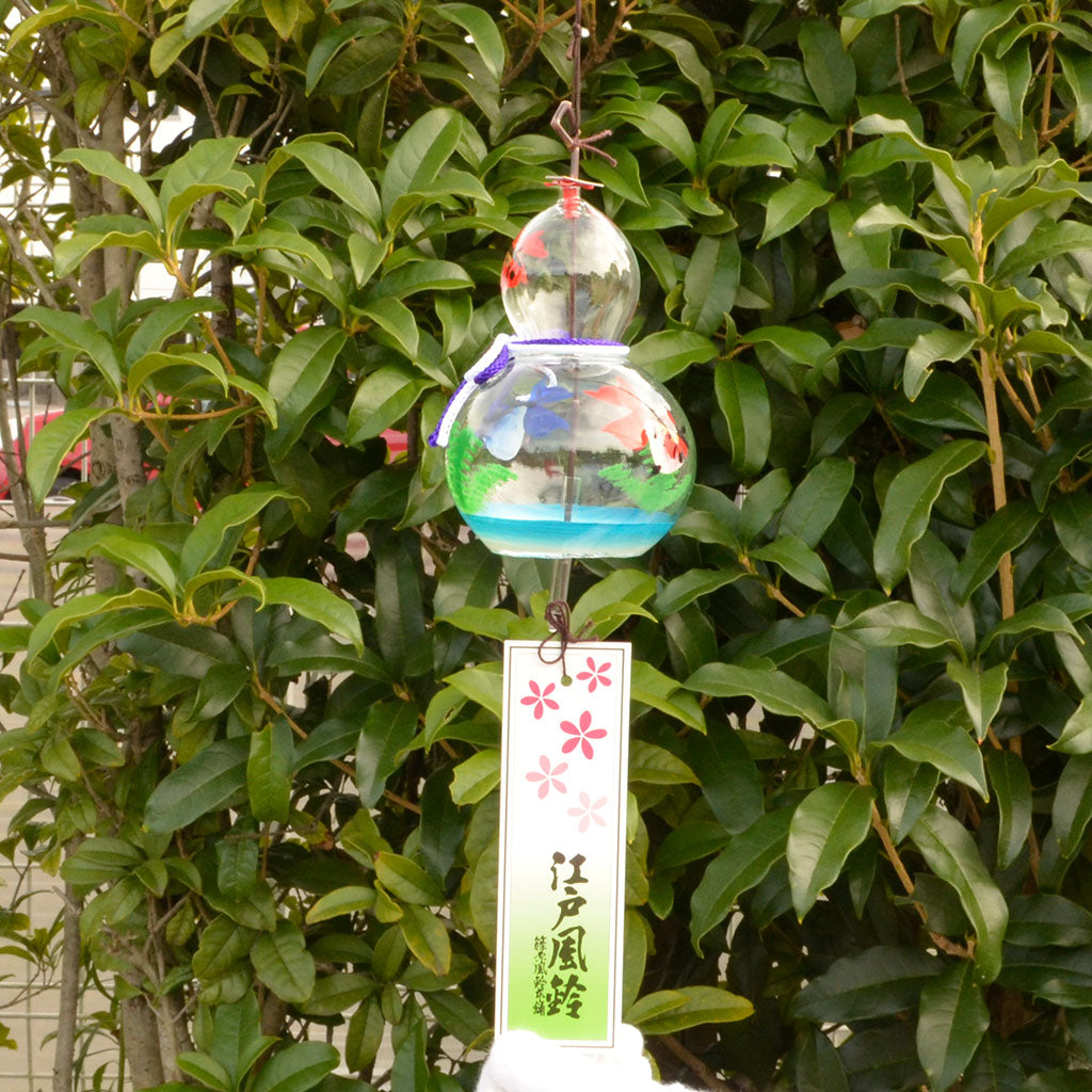 Glass Wind Bell Shape-Like Gourd "Goldfish"