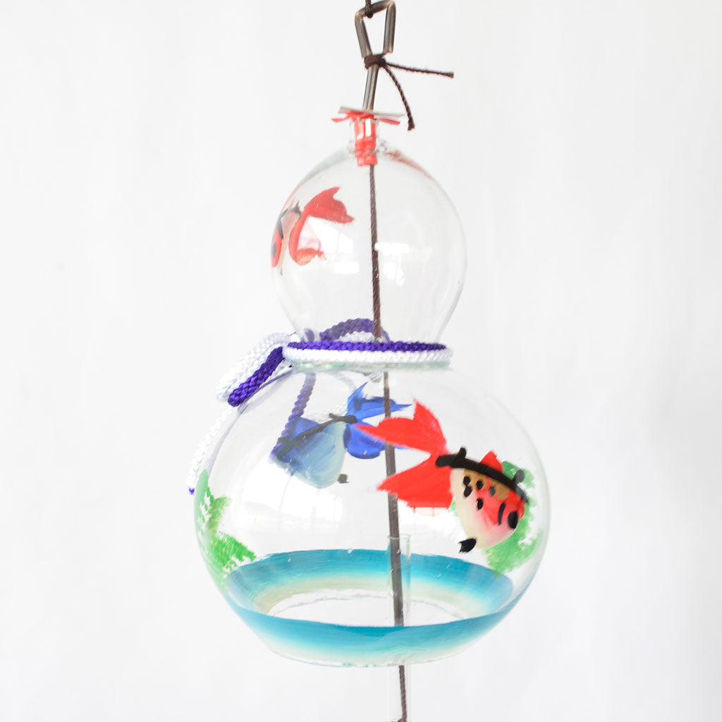 Glass Wind Bell Shape-Like Gourd "Goldfish"