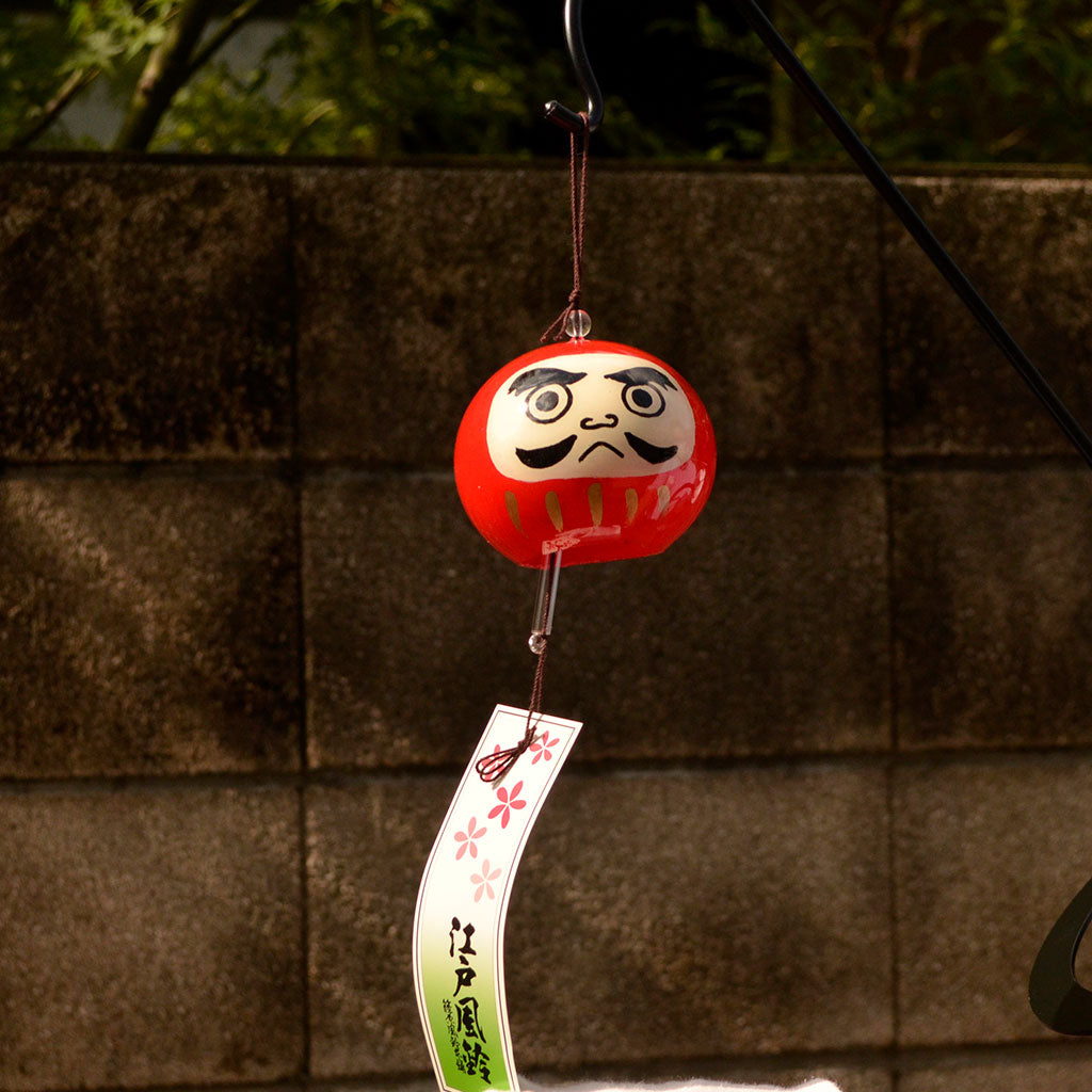 Glass Wind Bell "Daruma"