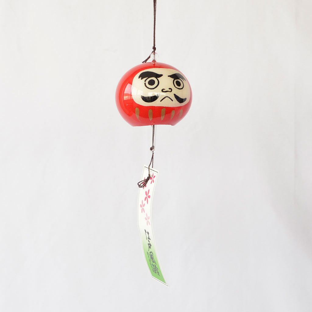 Glass Wind Bell "Daruma"