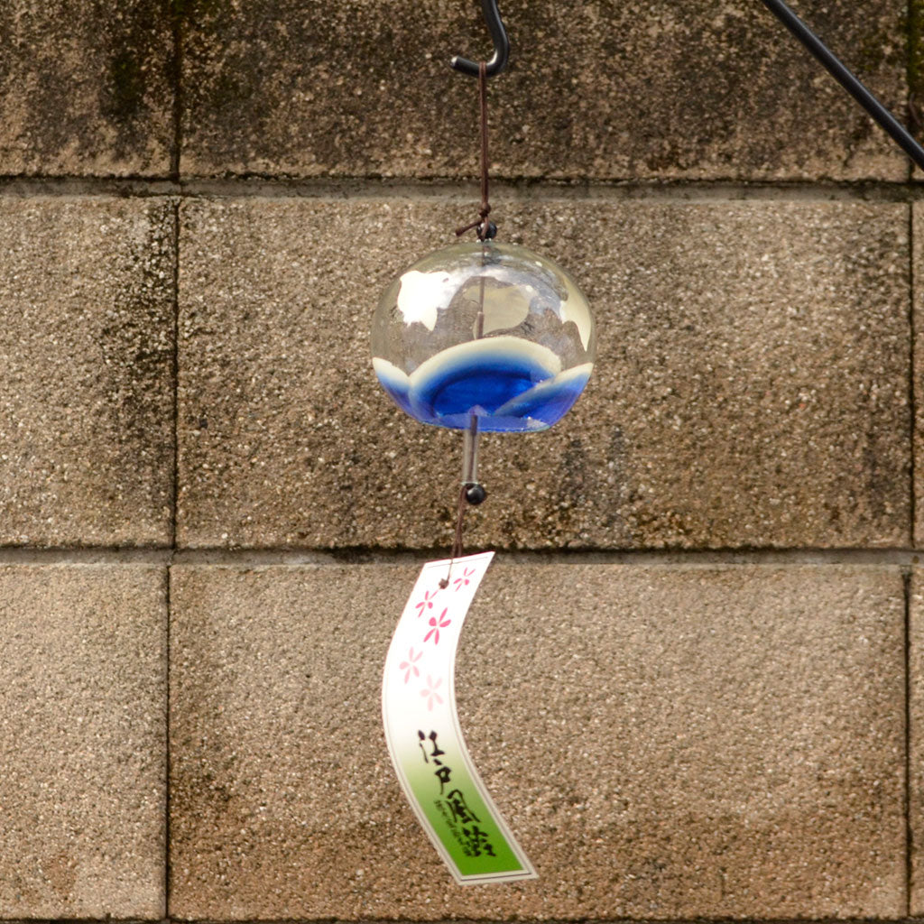 Glass Wind Bell Specially Selection Small Round "Chidori"