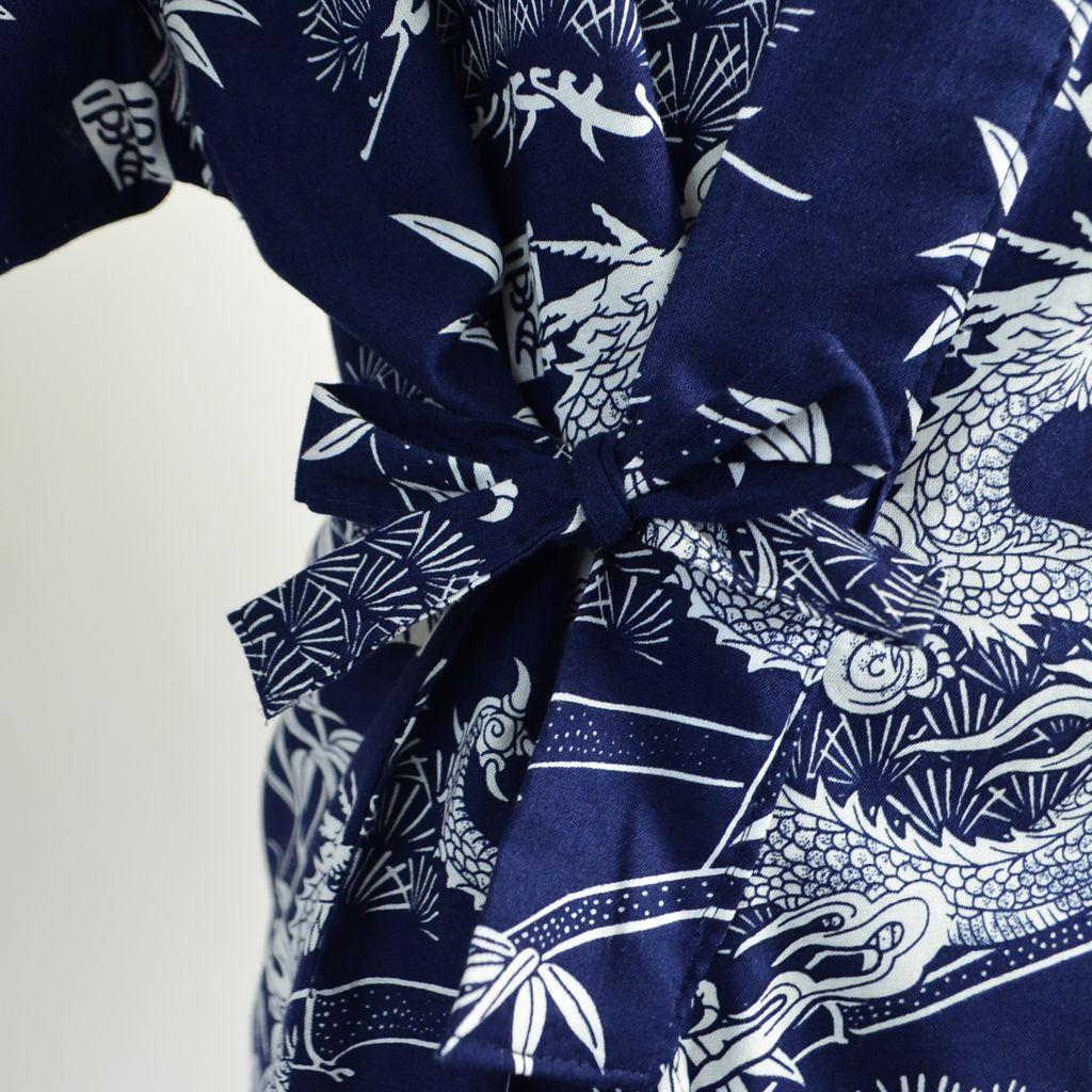 Japanese Jinbei Men’s Cotton "Pine Bamboo and Dragon"