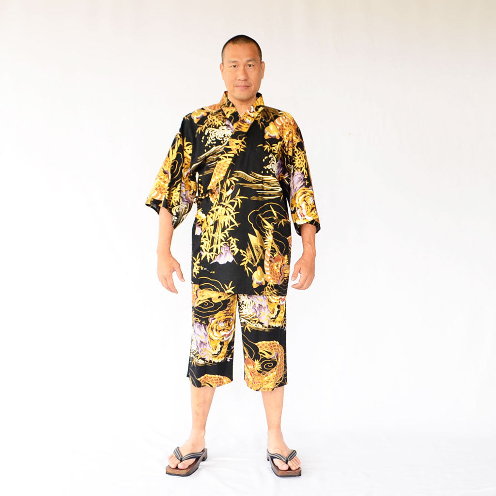 Japanese Jinbei Men’s Cotton "Tiger and Dragon"