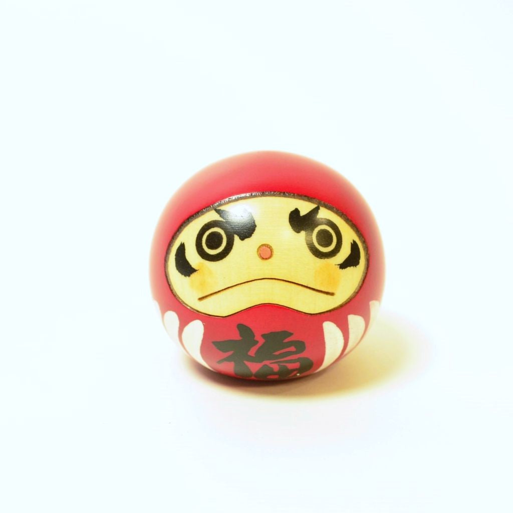 Kokeshi Doll Set "Red and White Daruma"