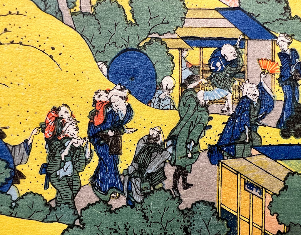 Woodblock print Midium size "Mt. Fuji from Gotenyama Hill in Shinagawa on the Tokaido" by HOKUSAI / UCHIDA art