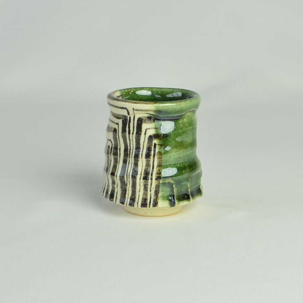 Kiyomizu ware Tea Cup set "Oribe"