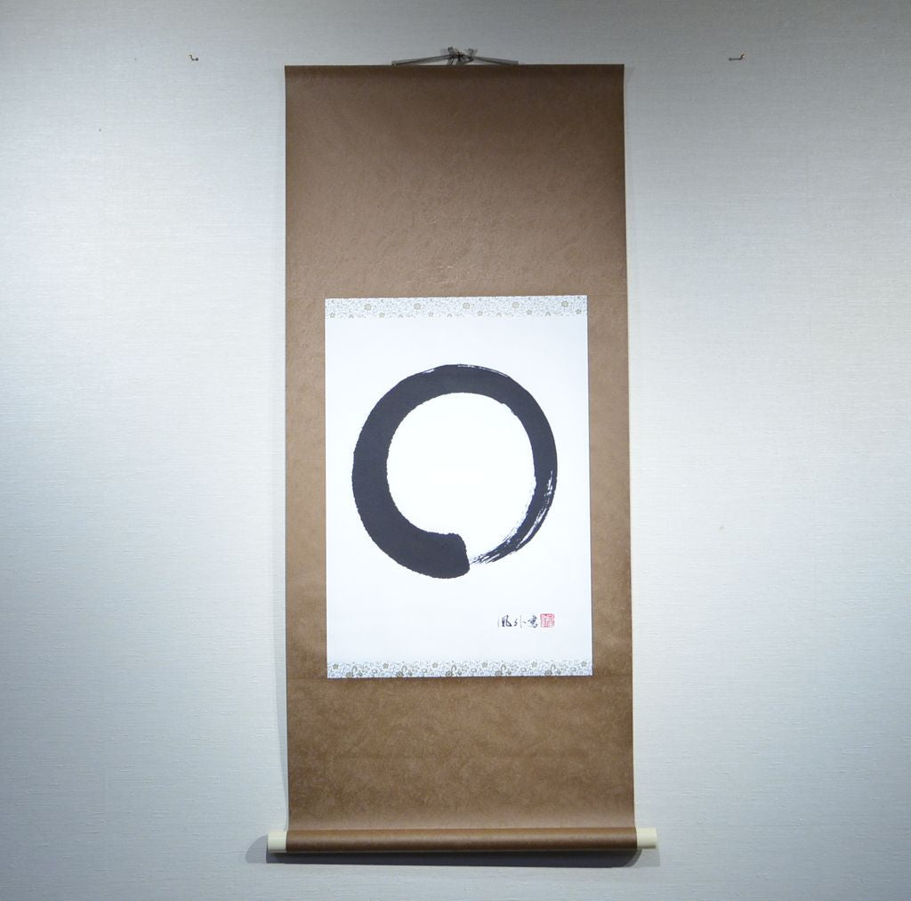 Japanese Calligraphy scroll large size "Enlightenment / Ichienso"