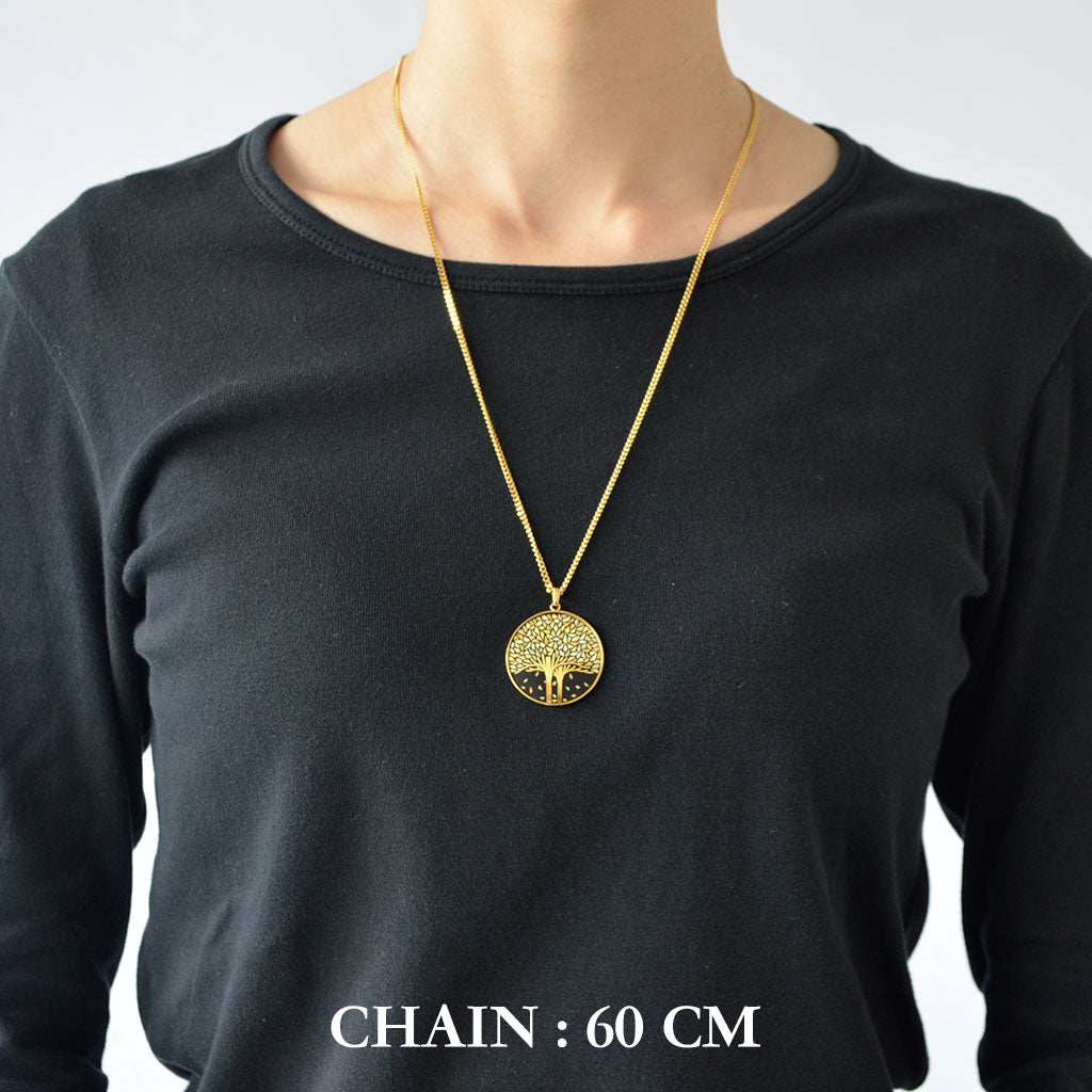 Kyoto Damascene Pendant "Fallen Leaves"– Diameter: 3 cm